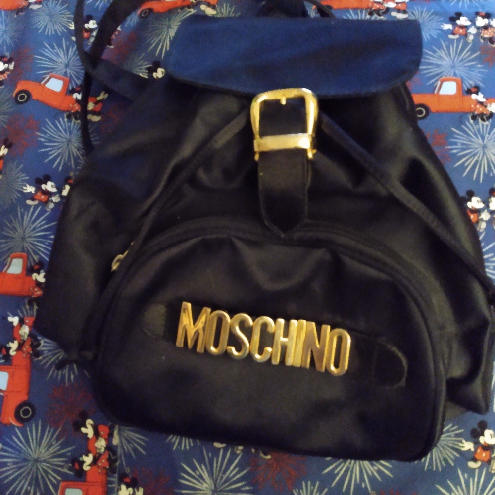 Moschino vintage satin bucket backpack
